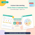 Circle Time & Calendar Pack: Printable Morning Routine for Ages 3 to 6 (24 pages)