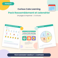 Pack Rassemblement et calendrier à imprimer : routine du matin pour les 3 à 6 ans (24 pages)